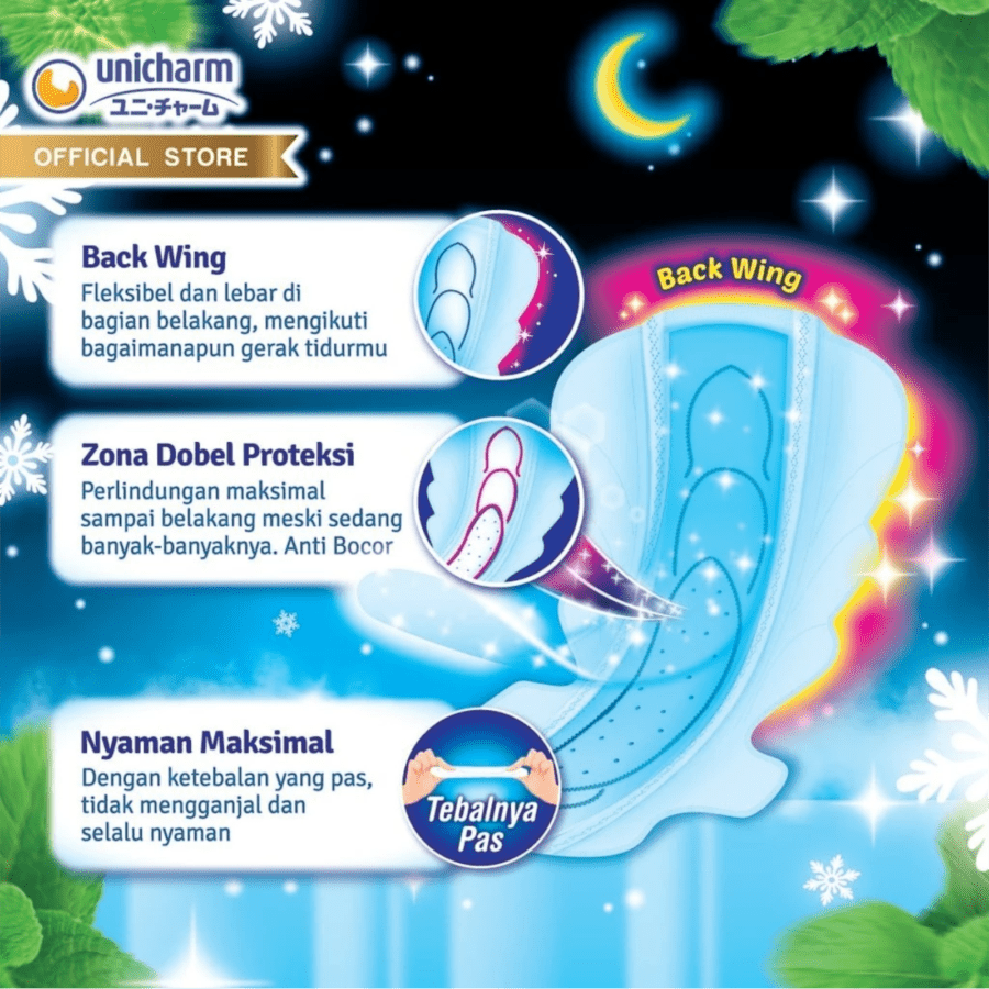 Charm Cooling Fresh Night Wing 35cm Pembalut Kewanitaan