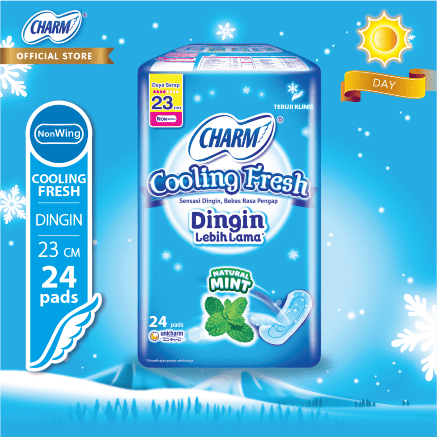 Charm Cooling Fresh Wing 23cm Pembalut Kewanitaan