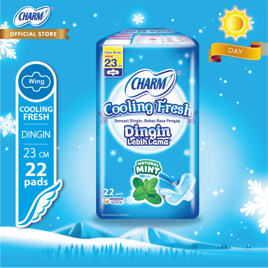 Charm Cooling Fresh Wing 23cm Pembalut Kewanitaan