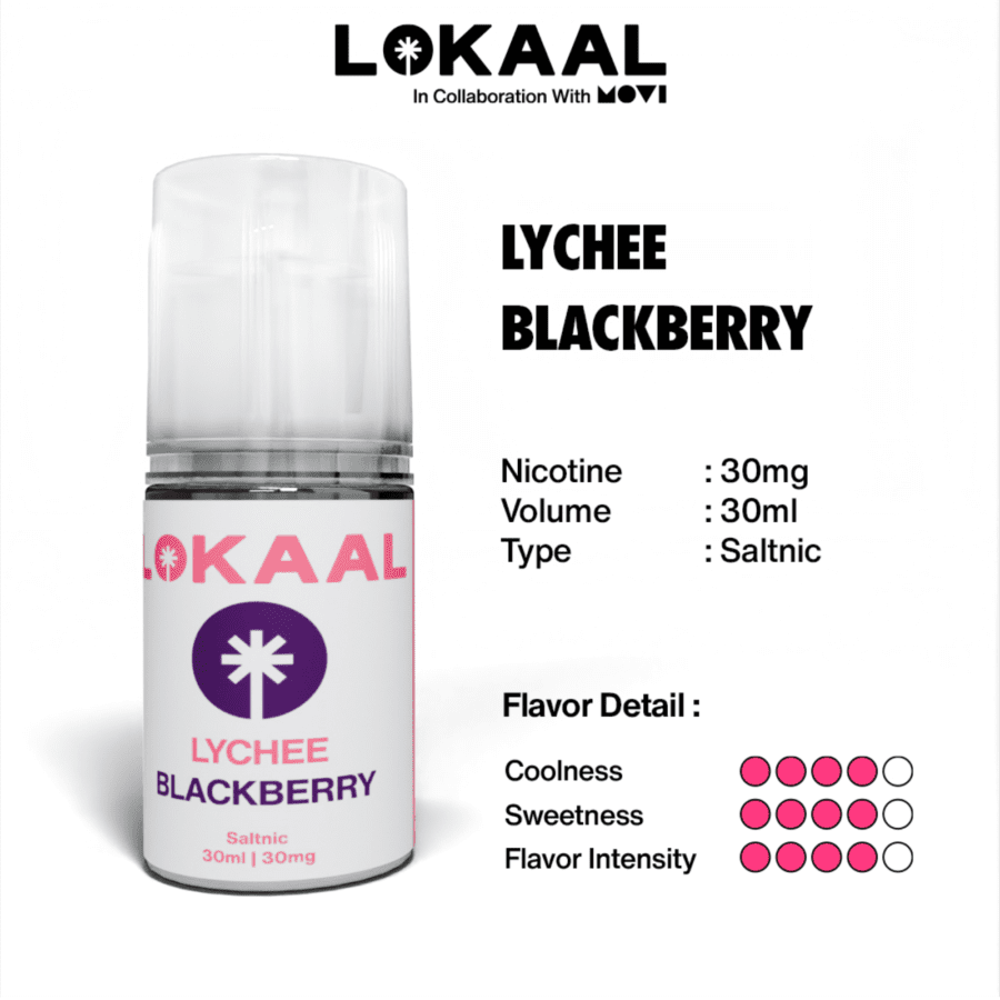 Lokaal Lychee Blackberry Saltnic E-Liquid Rokok Elektrik 30mg