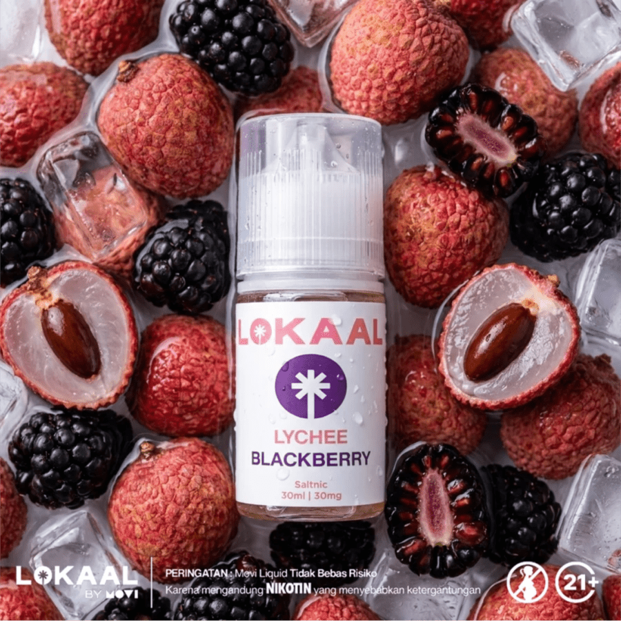 Lokaal Lychee Blackberry Saltnic E-Liquid Rokok Elektrik 30mg