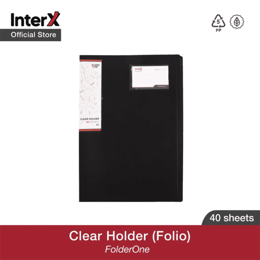 InterX Folder Clear Holder Black FC 40 (Display Album)