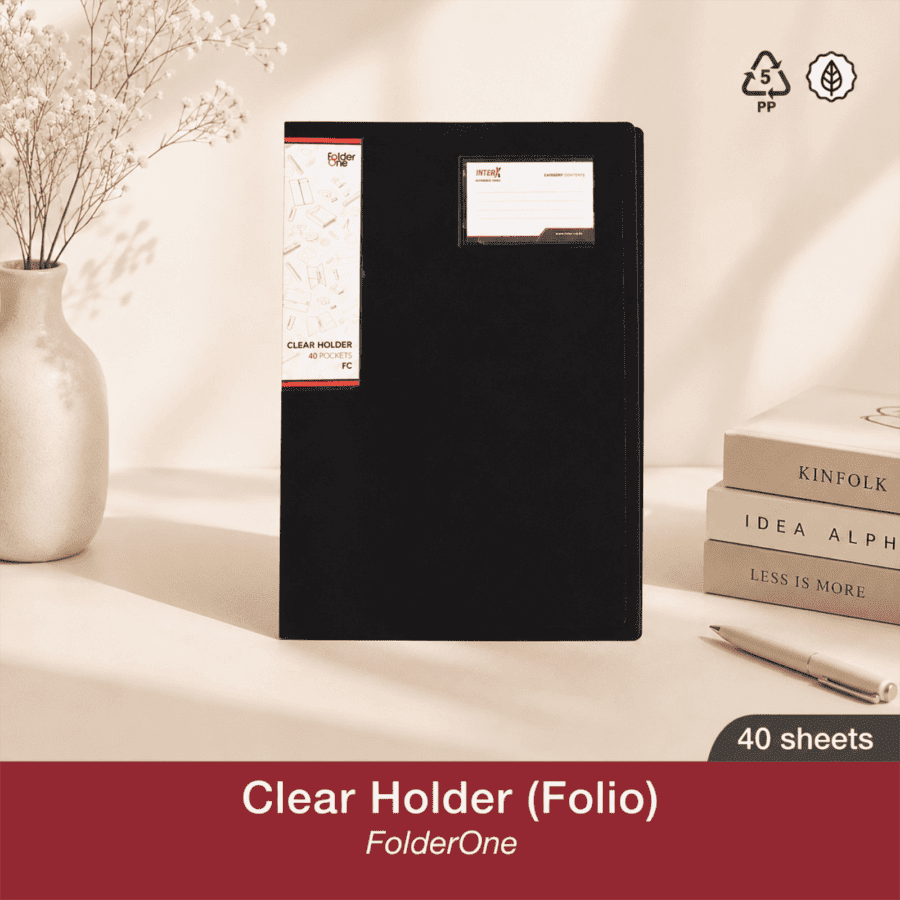 InterX Folder Clear Holder Black FC 40 (Display Album)