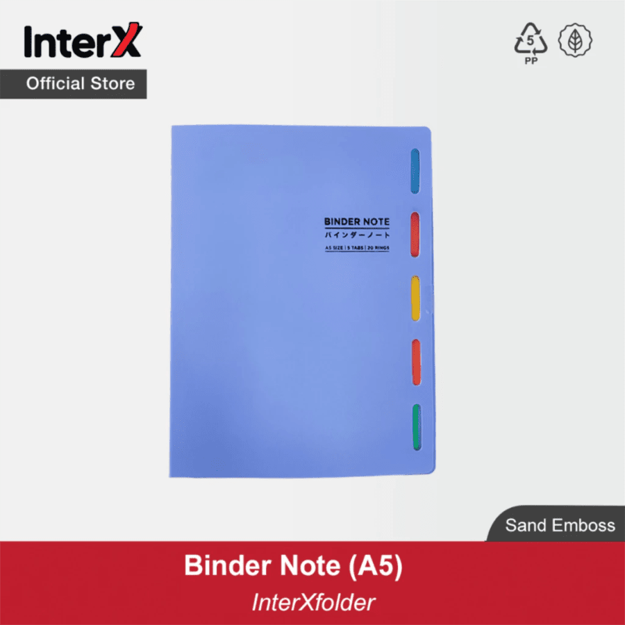 InterX Folder Binder Note 20 Ring Metal Pasteldream A5 Pink