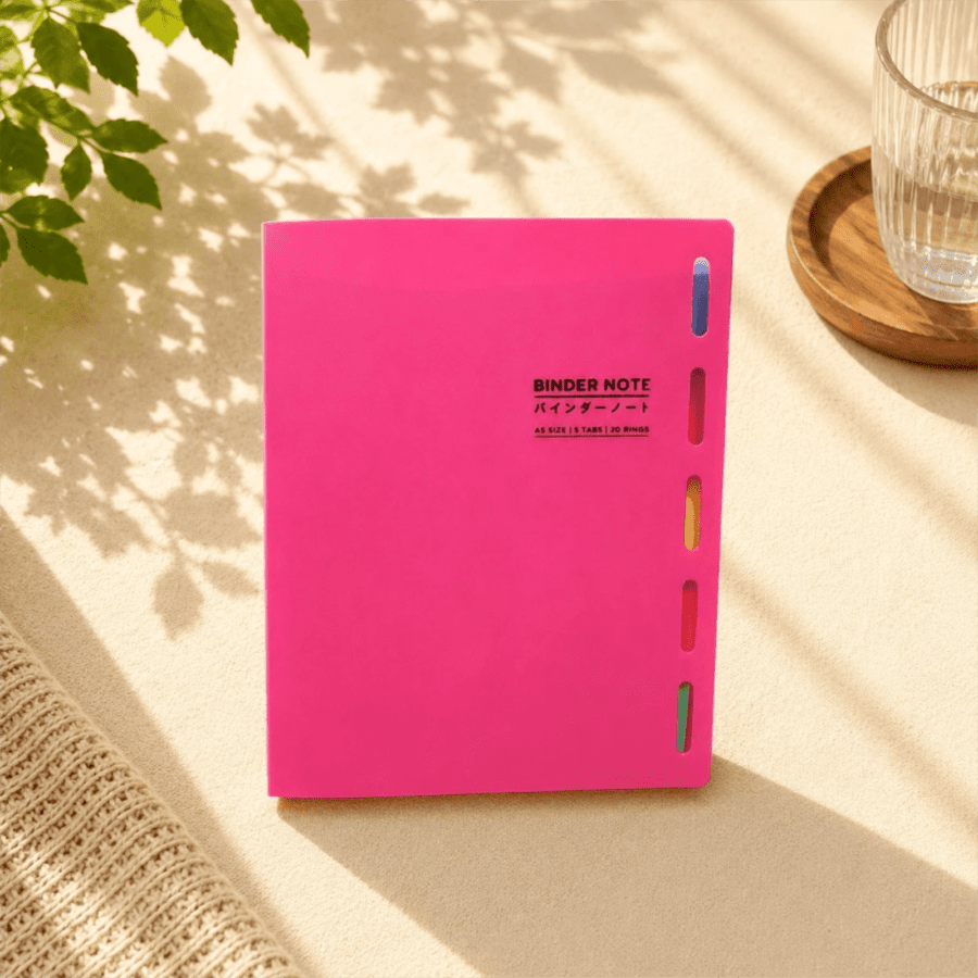 InterX Folder Binder Note 20 Ring Metal Pasteldream A5 Pink