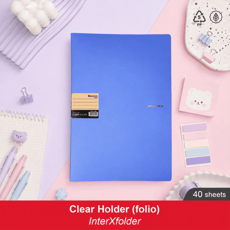 InterX Folder Clear Holder Macarons Blue FC 40 (Display Album)