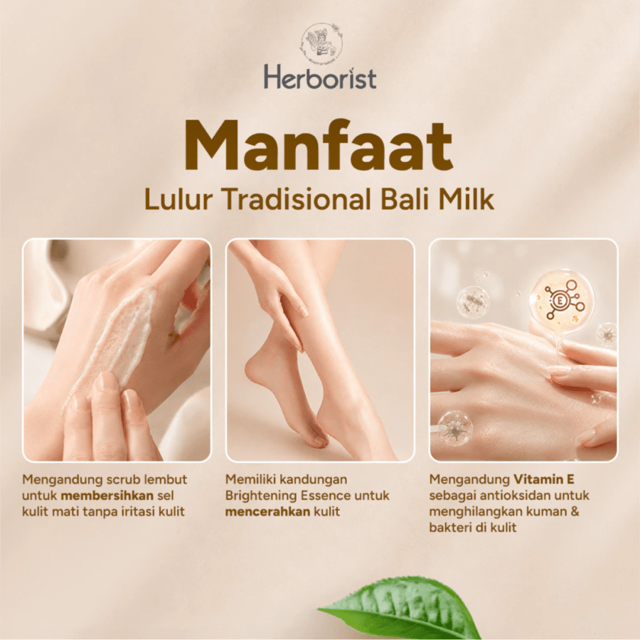 Herborist Milk Extract + Brightening Lulur Tradisional Bali
