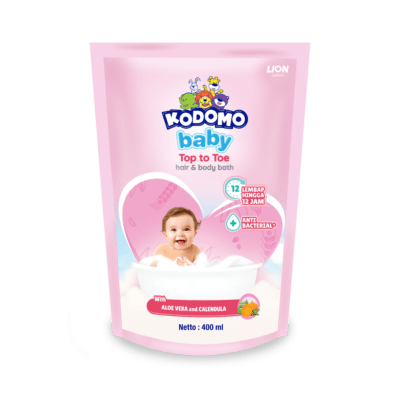 Kodomo Baby Top to Toe Hair & Body Bath Aloe Vera and Calendula Kebersihan Bayi