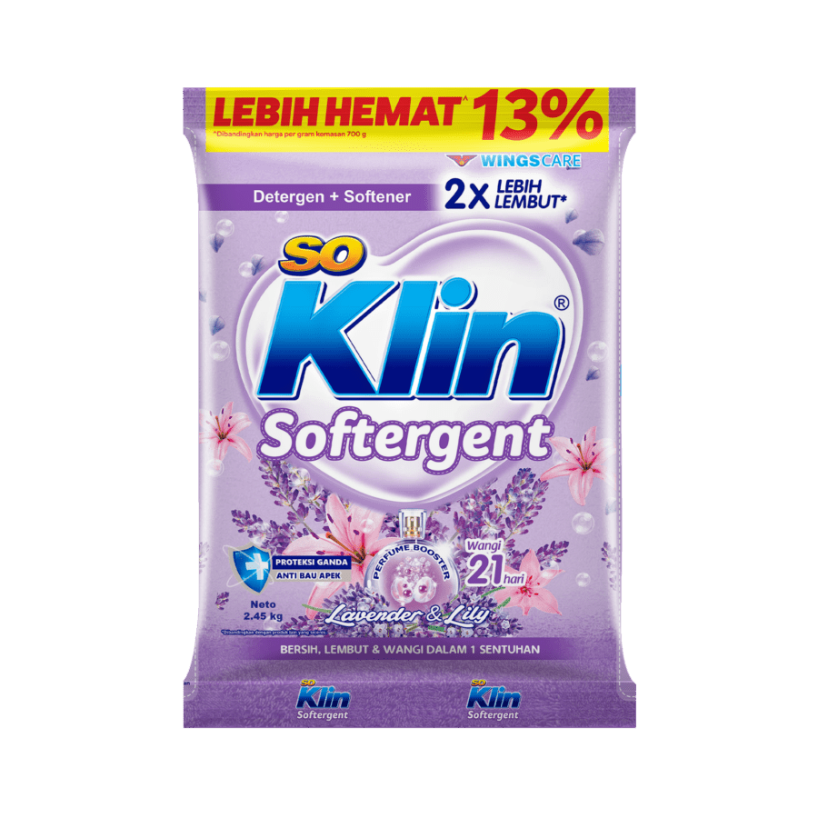 SoKlin Softergent Lavender & Lily Deterjen Bubuk