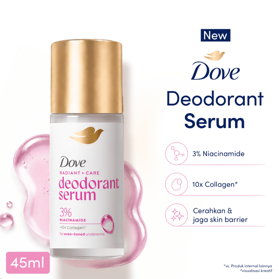 Dove Pink Radiant + Care +10x Collagen Deodorant Serum Roll On