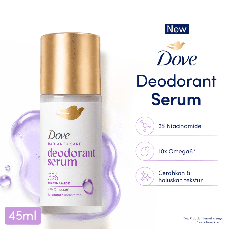 Dove Purple Radiant + Care +10x Omega 6 Deodorant Serum Roll On