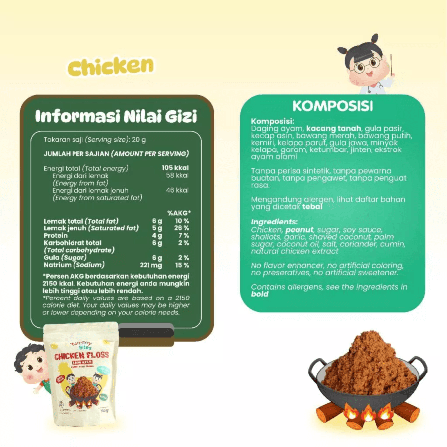 Yummy Bites Chicken Floss Abon Ayam MPASI