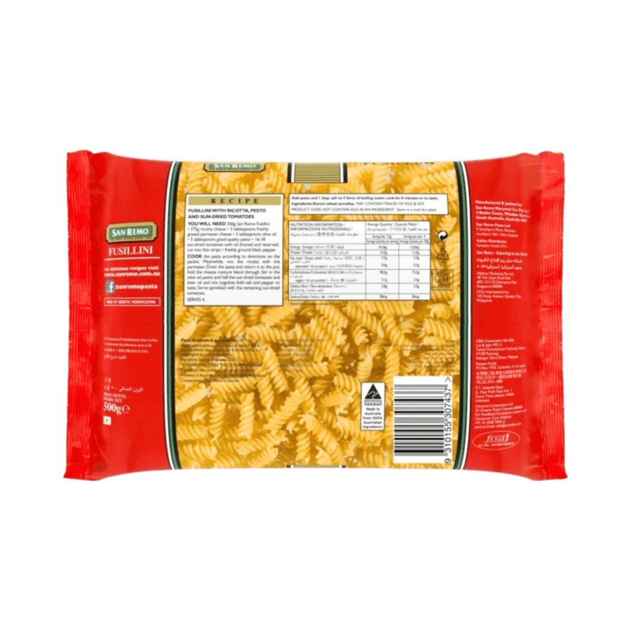 San Remo Pasta Fusillini #55
