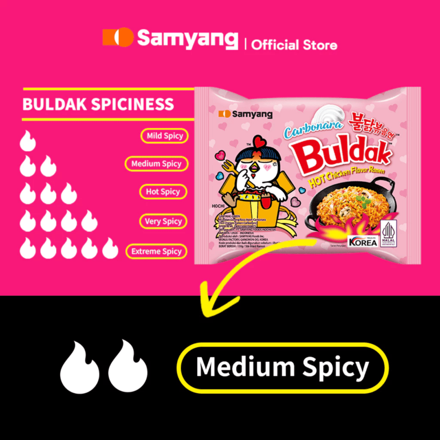 Samyang Hot Chicken Ramen Buldak Carbonara Mie Instan Cup
