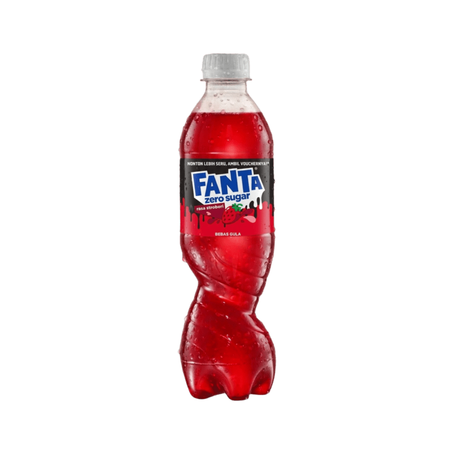 Fanta Zero Sugar Strawberry Minuman Soda PET