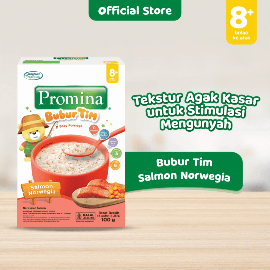 Promina Bubur Tim Salmon Norwegia Bubur Bayi 8+ Bulan