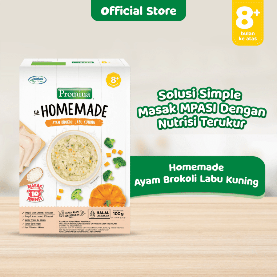 Promina Ala Homemade Ayam Brokoli Labu Kuning MPASI