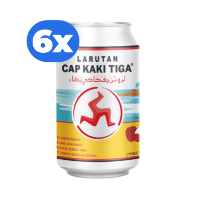 [Bundle 6] Cap Kaki Tiga Rasa Leci Kaleng 320ml