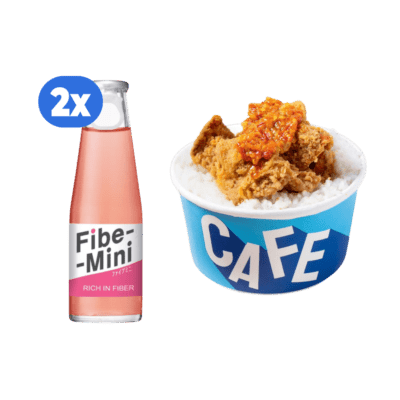 Bundle Rice Bowl Kulit Ayam Crispy Sambal Korek + Fibe-Mini