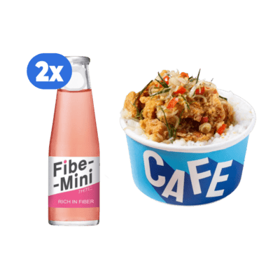 Bundle Rice Bowl Kulit Ayam Crispy Sambal Matah + Fibe-Mini