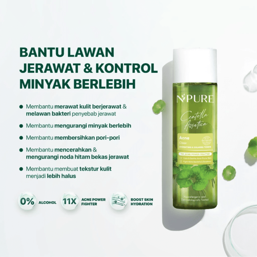 NPURE Centella Asiatica Acne Clear Hydrating & Calming Toner