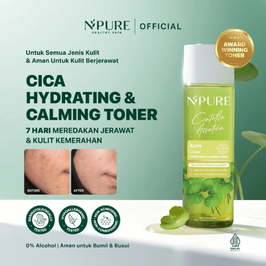 NPURE Centella Asiatica Acne Clear Hydrating & Calming Toner