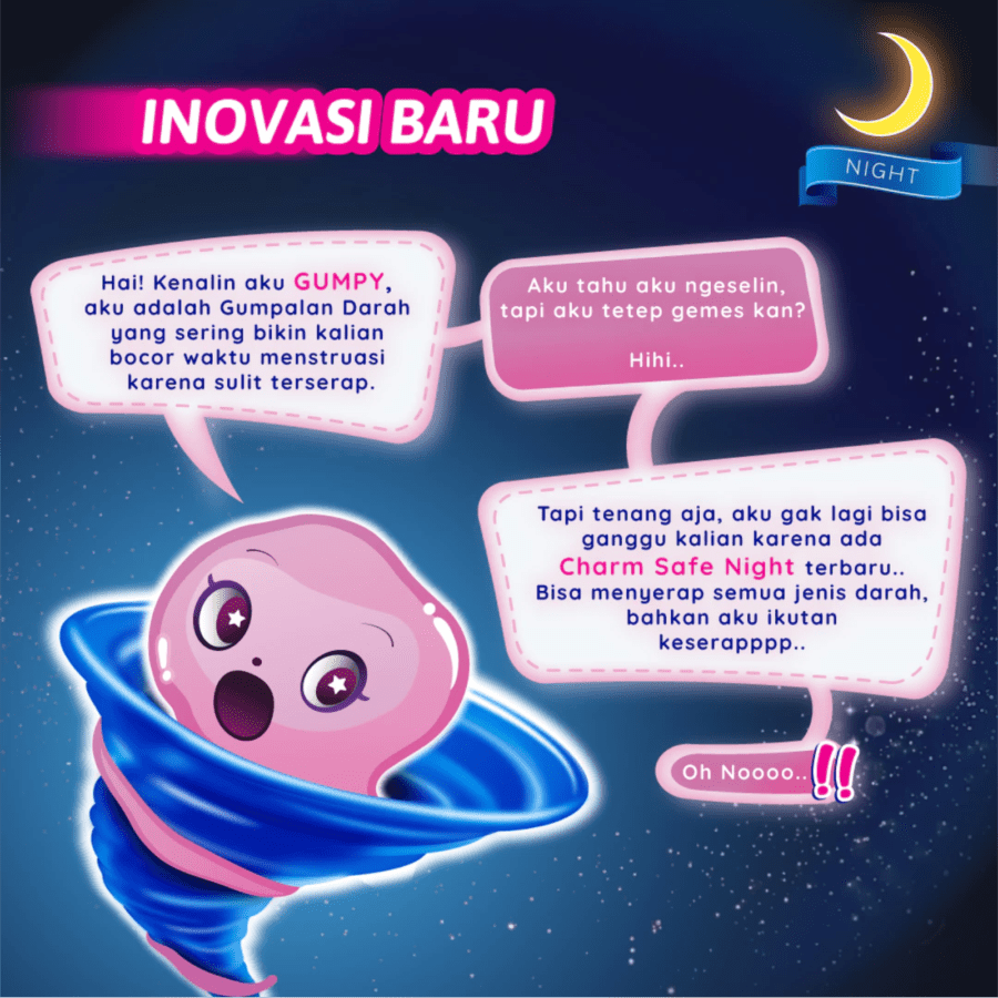 Charm Safe Night Wing 35cm Pembalut Kewanitaan