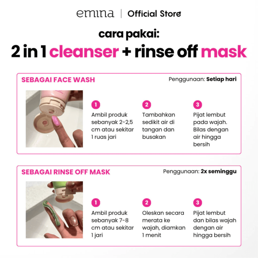 Emina Strawberry Cheesecake Brightening Gelato Cleanser Tube