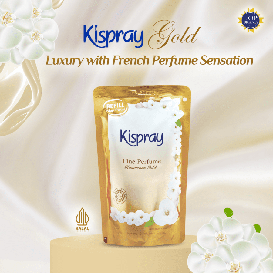 Kispray Glamorous Gold Pelicin Pakaian Refill