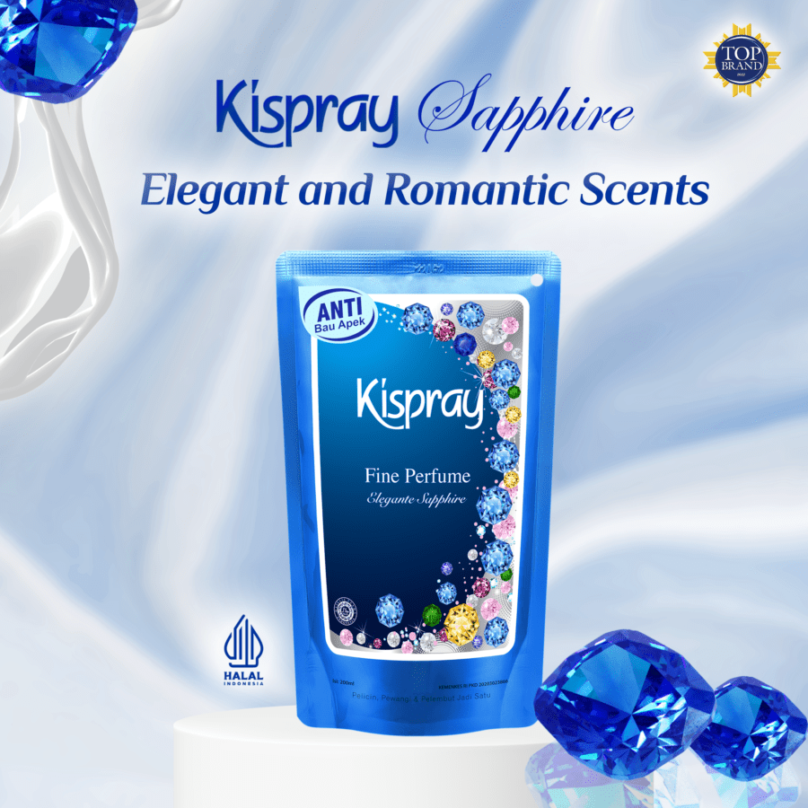 Kispray Elegante Sapphire Pelicin Pakaian Refill
