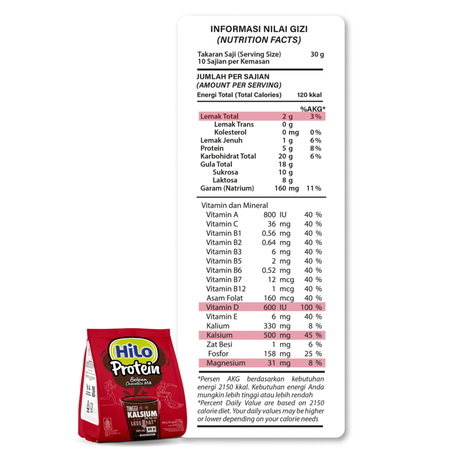 Hilo Active School Belgian Chocolate Bag 10 sachets x 30gr