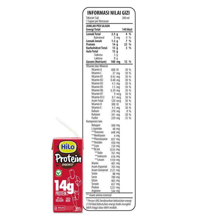 Hilo Protein Chocofit Cokelat Susu UHT