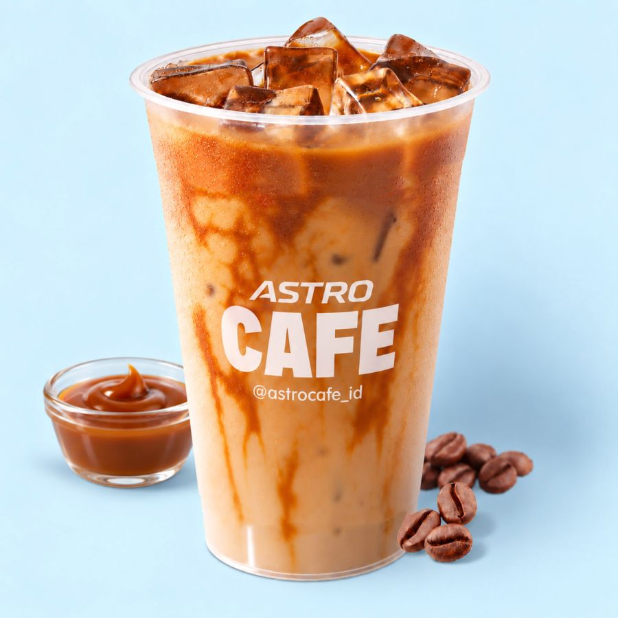 Iced Salted Caramel Latte (Espresso Base) - Large