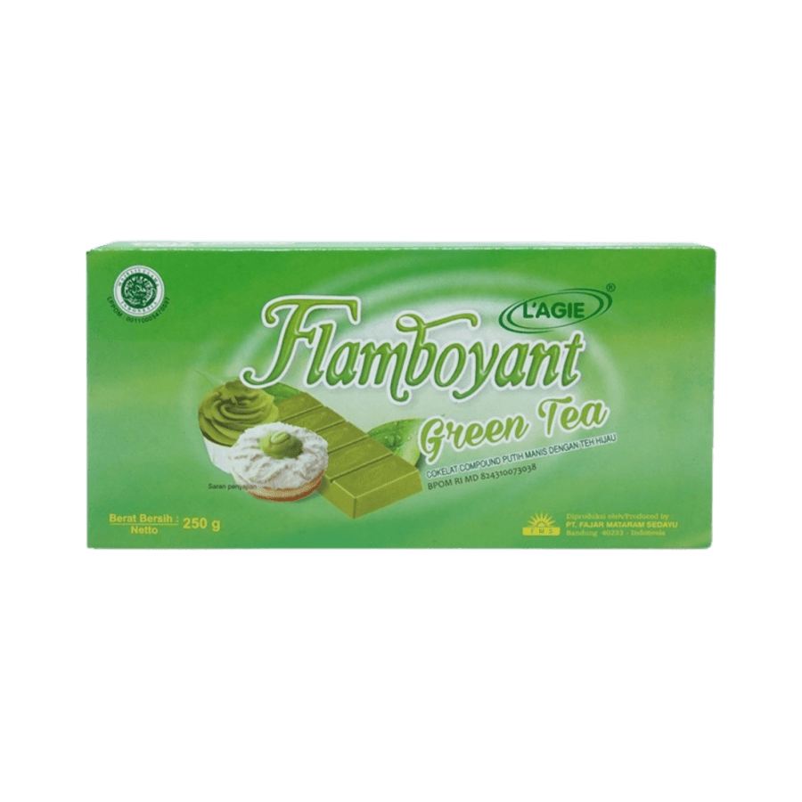Lagie Flamboyant Green Tea Chocolate Compound 250gr