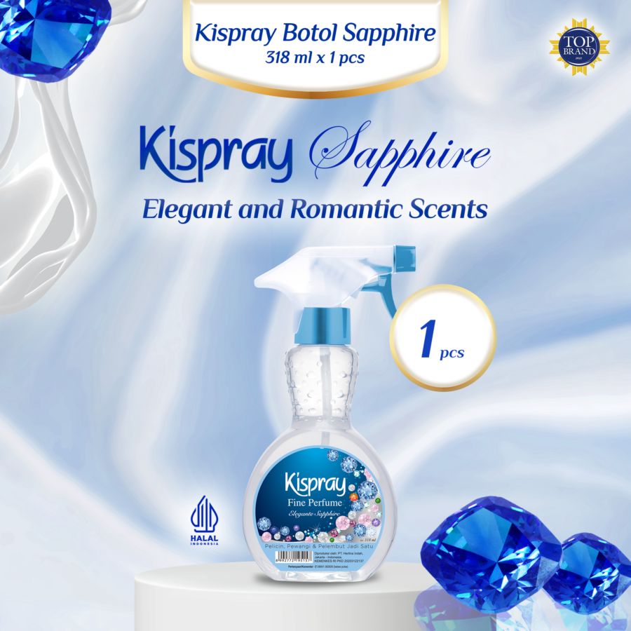 Kispray Elegante Sapphire Pelicin Pakaian Botol