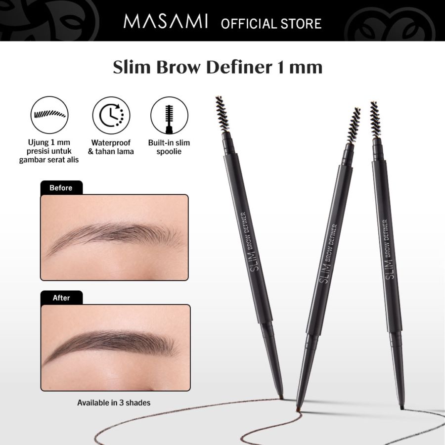 Masami Slim Brow Definer 1mm Charcoal T-AEL-171A