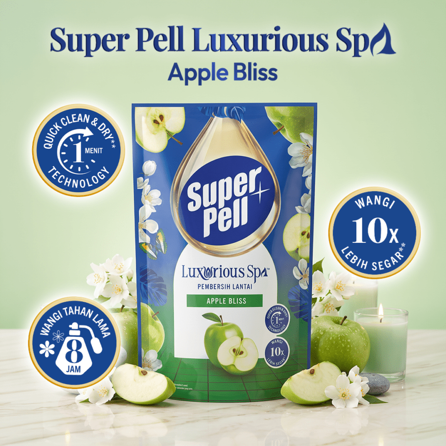 Bundle Isi 2 Superpell Apple Bliss Pembersih Lantai