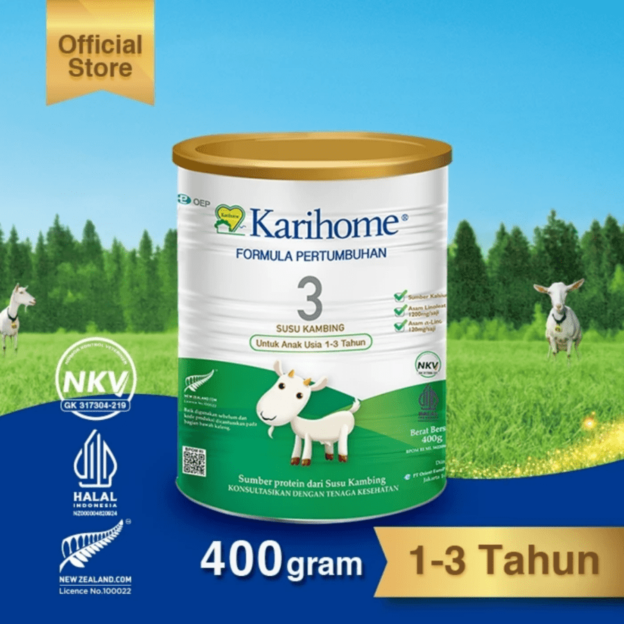 Karihome Susu Kambing Step 3 Susu Formula Pertumbuhan Anak 1-3 Tahun