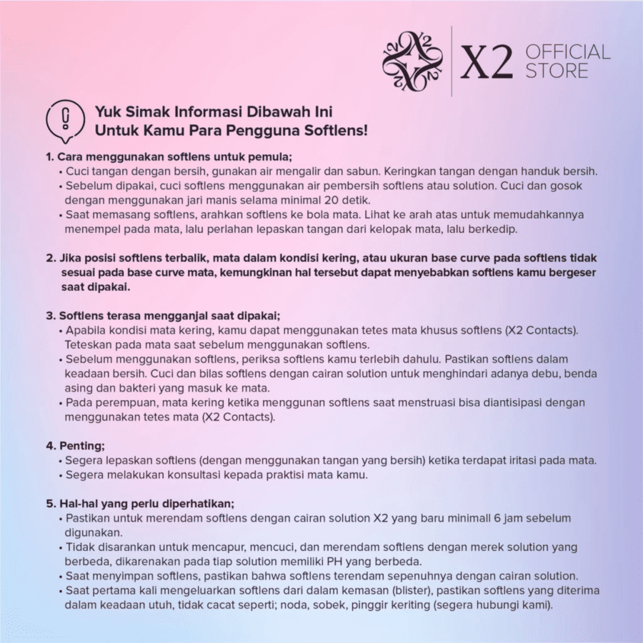 X2 Contacts Moisturizing and Comfort Drops For Dry Eyes