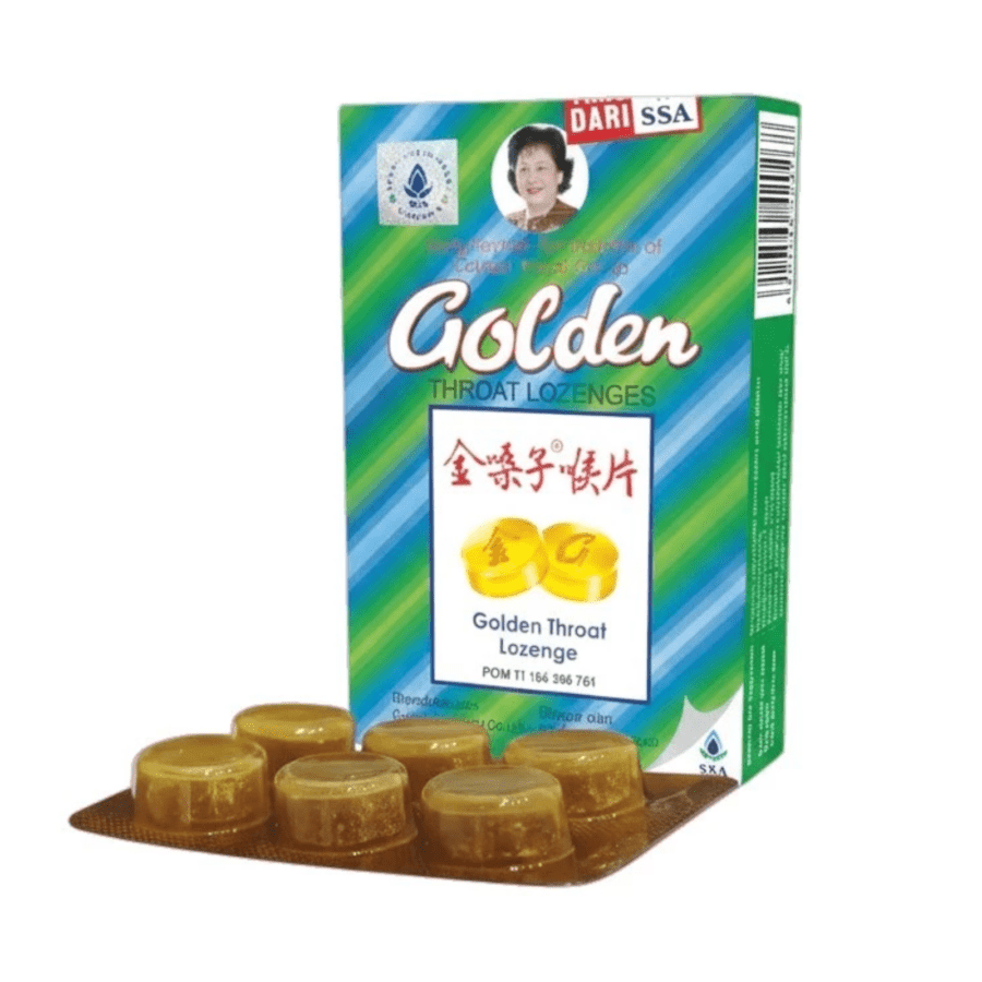 Golden Throat Lozenge Permen Pereda Sakit Tenggorokan