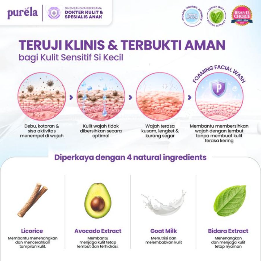 Purela Foaming Facial Wash Kids