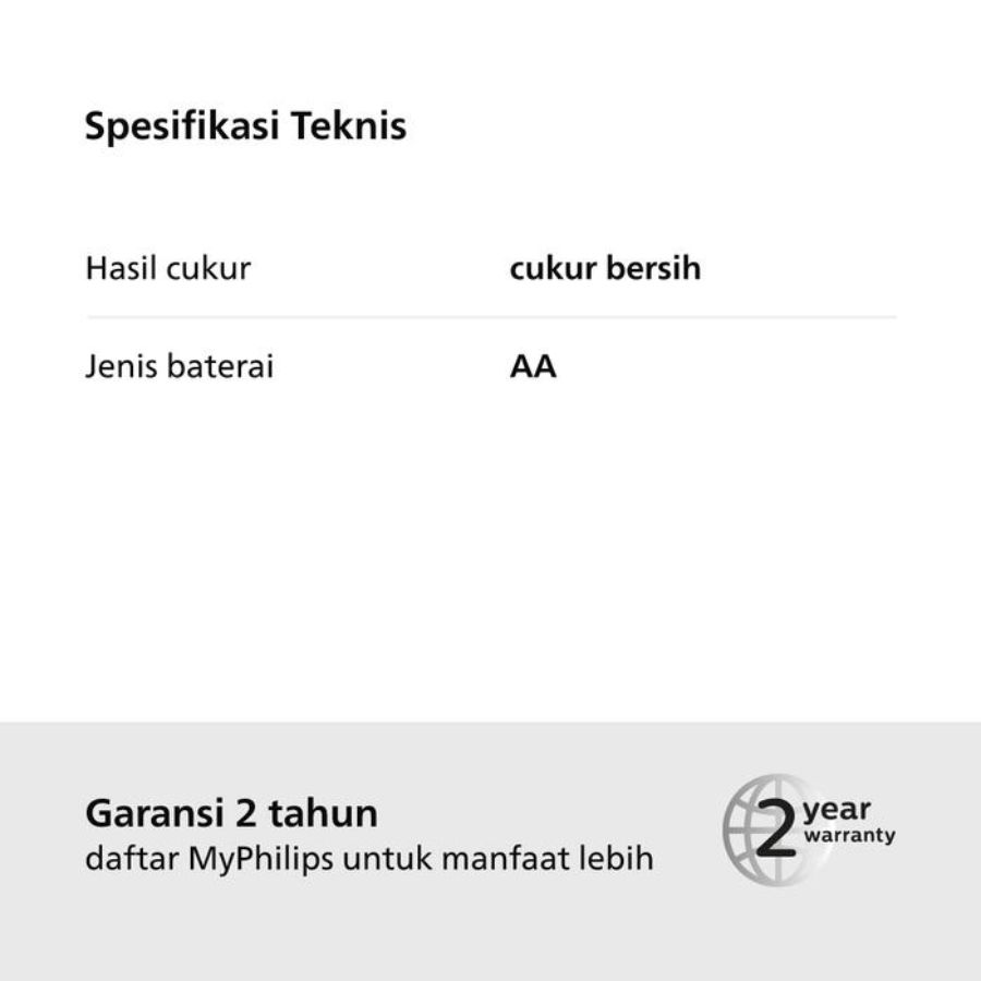 Philips Shaver Alat Cukur Kumis Elektrik PQ206/18