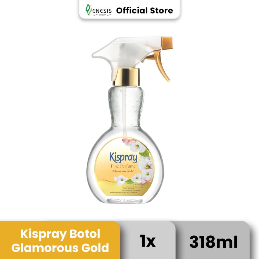 Kispray Glamorous Gold Pelicin Pakaian Botol