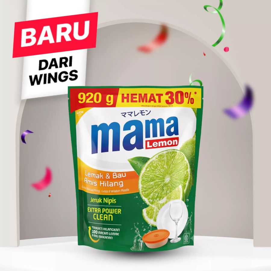 Mama Lemon Jeruk Nipis Cairan Pencuci Piring Pouch