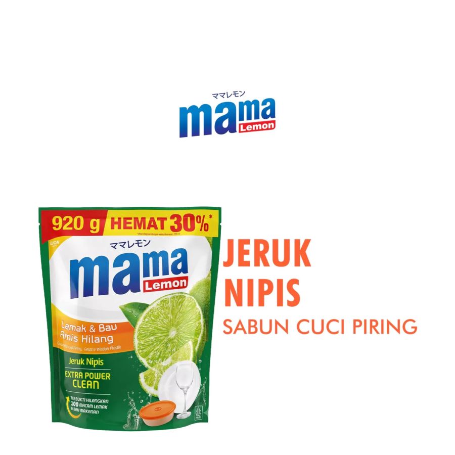 Mama Lemon Jeruk Nipis Cairan Pencuci Piring Pouch