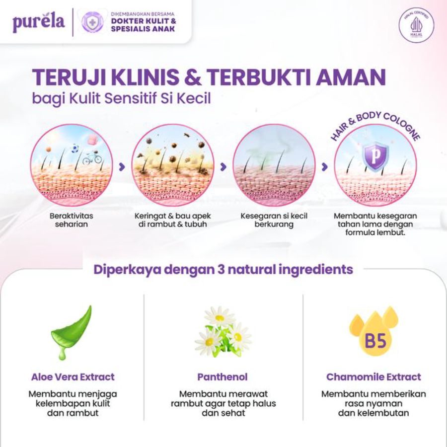 Purela Hair and Body Baby Cologne Happy Soft