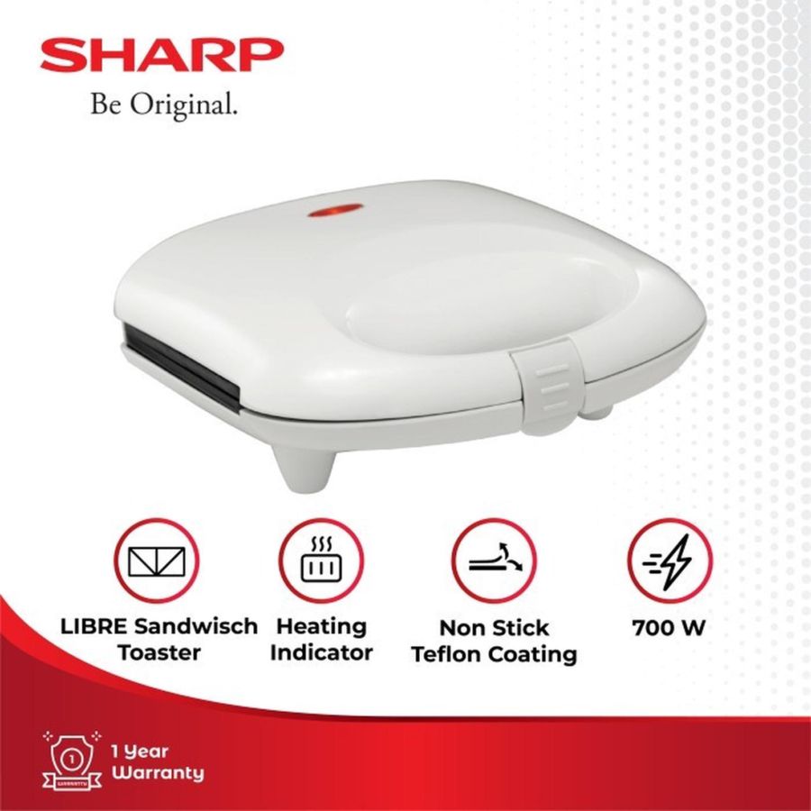 Sharp Libre Sandwich Toaster 700W KZS-70L(W)